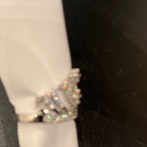 New costume jewelry rings crown , square stones , wedding ring engagement Size 7 - Picture 7 of 15